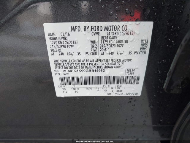 2016 FORD EDGE 2FMPK3K99GBB15982 Photo 8
