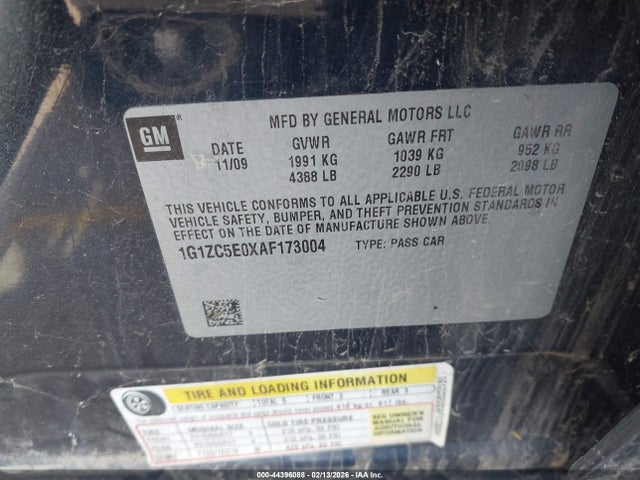 2010 CHEVROLET MALIBU 1G1ZC5E0XAF173004 Photo 8