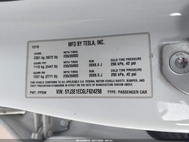 2020 TESLA MODEL 3 5YJ3E1EC6LF624298 Photo 8