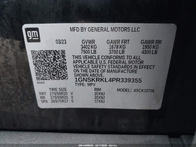 2023 CHEVROLET TAHOE 1GNSKRKL4PR339355 Photo 8