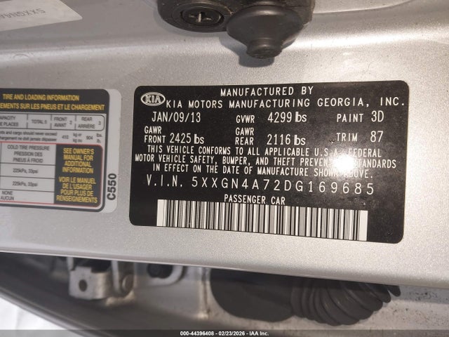 2013 KIA OPTIMA 5XXGN4A72DG169685 Photo 8