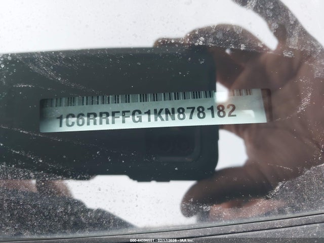 44396551 :رقم المزاد ، 1C6RRFFG1KN878182 vin ، 2019 Ram 1500 Big Horn/lone Star مزاد بيع