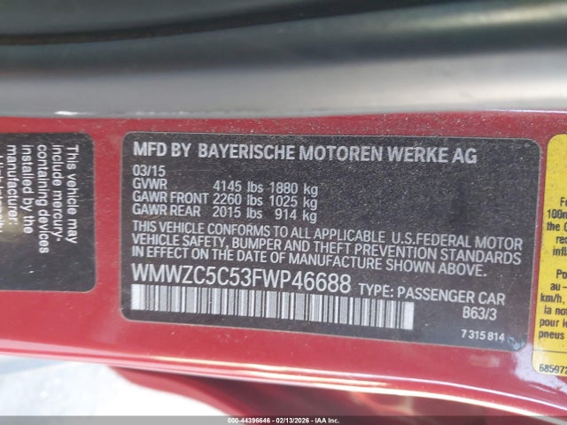 2015 MINI COUNTRYMAN WMWZC5C53FWP46688 Photo 8