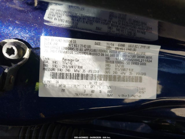 Ford FOCUS SEL 2017 1FADP3M2XHL211524 Image 9