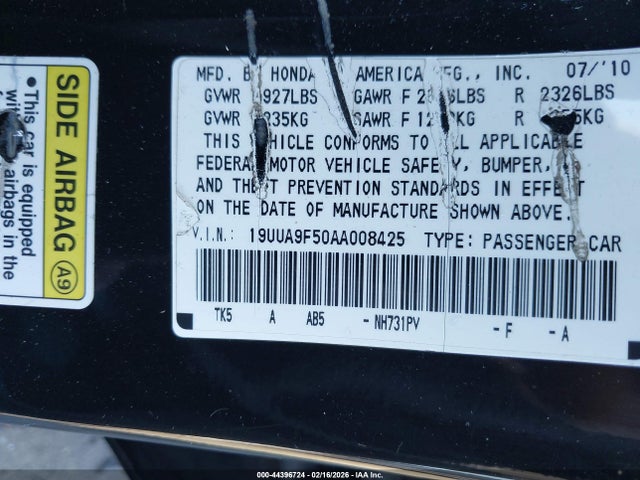 2010 ACURA TL 19UUA9F50AA008425 Photo 8