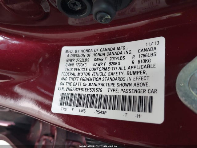Honda CIVIC EX 2014 2HGFB2F81EH501576 Image 9