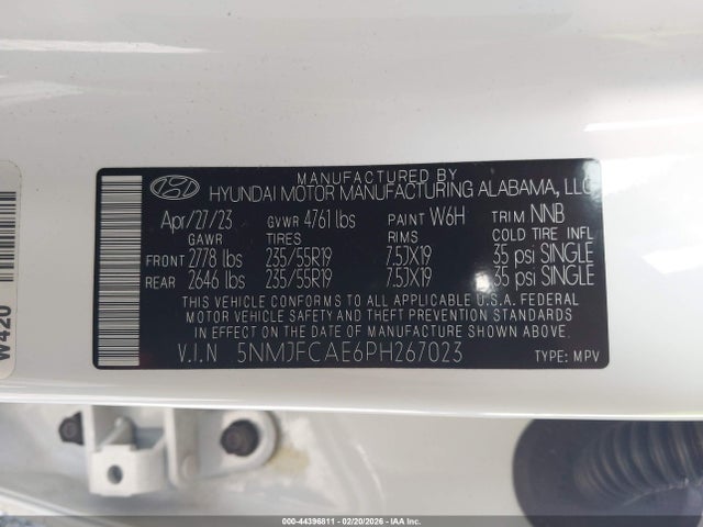 2023 HYUNDAI TUCSON 5NMJFCAE6PH267023 Photo 8
