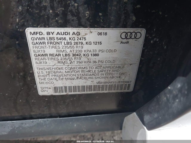 2018 AUDI Q5 WA1BNAFY1J2203847 Photo 8