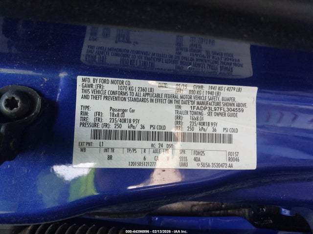 2015 FORD FOCUS ST 1FADP3L97FL304559 Photo 8