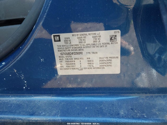 2015 GMC SIERRA 1500 1GTV2UEC4FZ256382 Photo 8