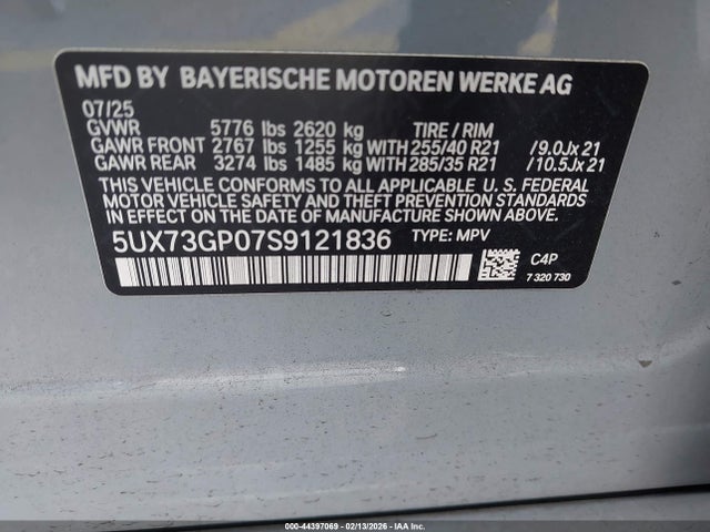 2025 BMW X3 5UX73GP07S9121836 Photo 8