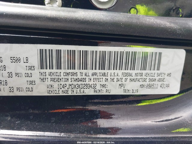 1C4PJMDX3KD293432 Jeep Cherokee Limited 4x4