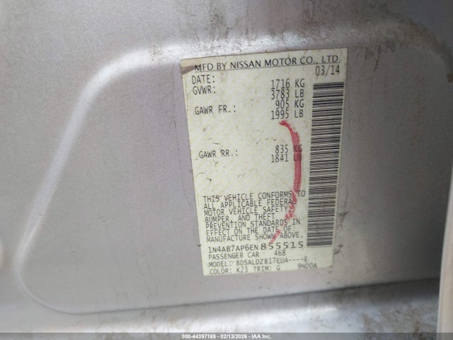 Nissan SENTRA SV 2014 1N4AB7AP6EN855515 Image 9