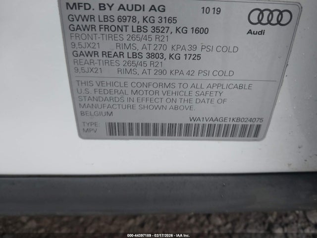 2019 AUDI E-TRON WA1VAAGE1KB024075 Photo 8