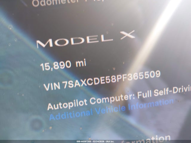 Aukcja sprzedaży 2023 Tesla Model X Dual Motor All-wheel Drive/standard Range, vin: 7SAXCDE58PF365509, numer aukcji: 44397205