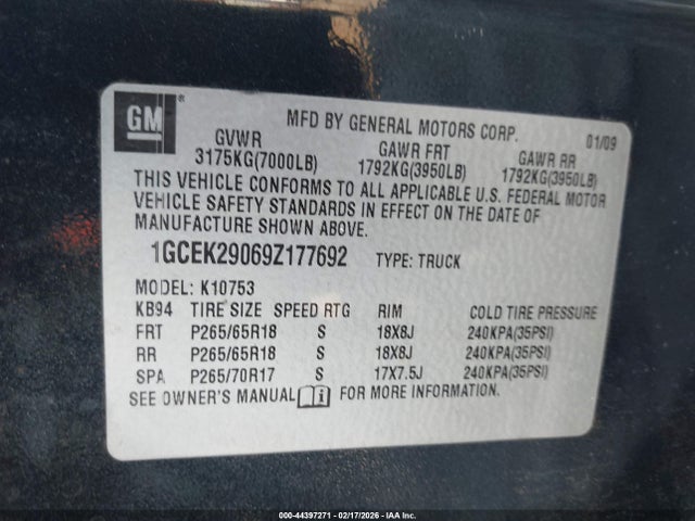 2009 CHEVROLET SILVERADO 1500 1GCEK29069Z177692 Photo 8