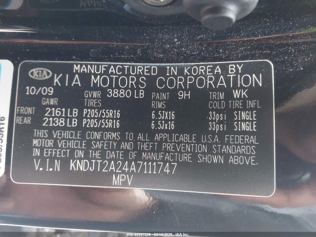 2010 KIA SOUL KNDJT2A24A7111747 Photo 8