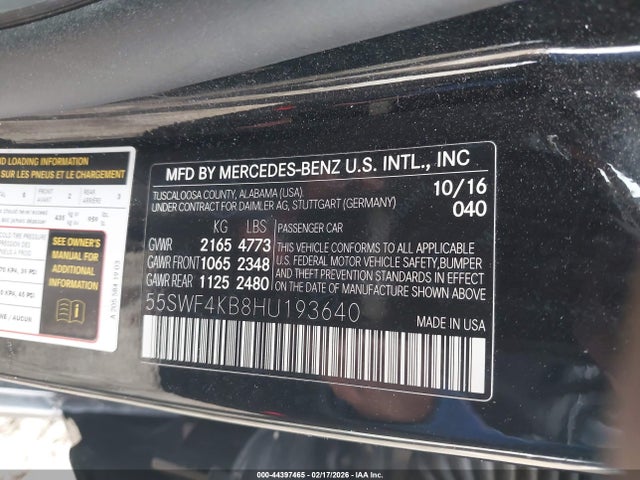 2017 MERCEDES-BENZ C 300 55SWF4KB8HU193640 Photo 8