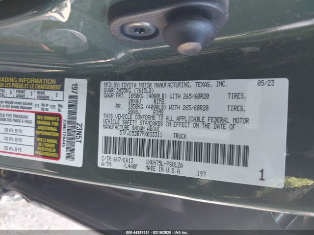 2023 TOYOTA TUNDRA HYBRID 5TFJC5DB7PX033311 Photo 8