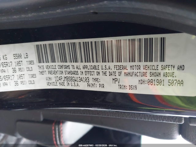 1C4PJMBS8GW134103 Jeep Cherokee Trailhawk
