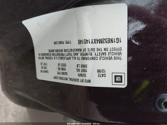 Продажа на аукционе авто 1999 Chevrolet Malibu Ls, vin: 1G1NE52M4XY145146, номер лота: 44397690