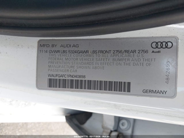 2015 AUDI A6 WAUFGAFC1FN040898 Photo 8