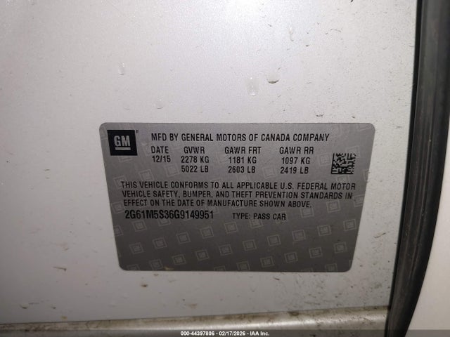 2016 CADILLAC XTS 2G61M5S36G9149951 Photo 8