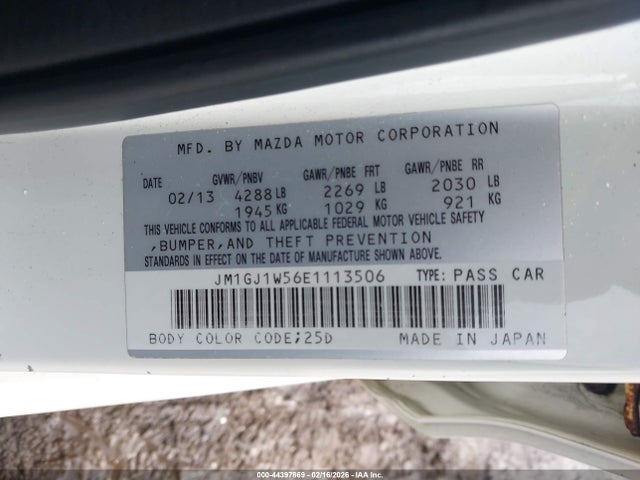 Продаж на аукціоні авто 2014 Mazda Mazda6 I Grand Touring, vin: JM1GJ1W56E1113506, номер лоту: 44397869