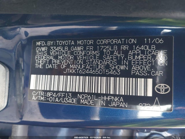 2006 SCION XA JTKKT624465015463 Photo 8