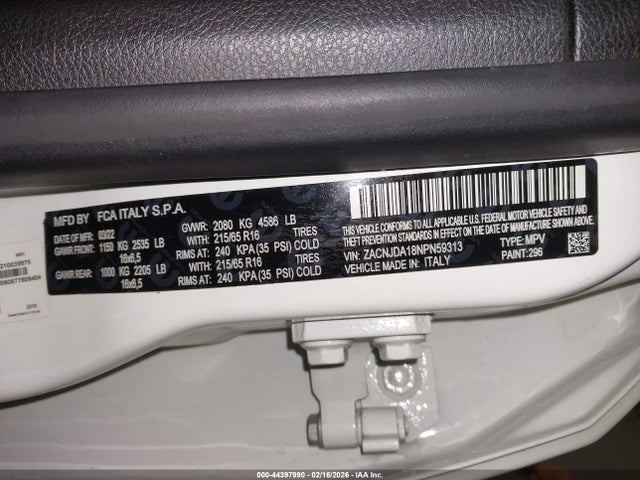 2022 JEEP RENEGADE ZACNJDA18NPN59313 Photo 8