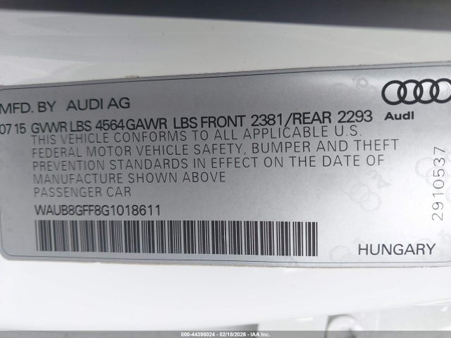 2016 AUDI A3 WAUB8GFF8G1018611 Photo 8