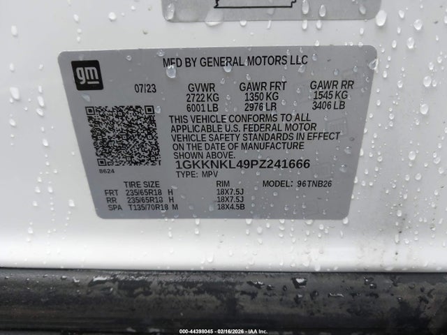 Продажа на аукционе авто 2023 Gmc Acadia Fwd Sle, vin: 1GKKNKL49PZ241666, номер лота: 44398045