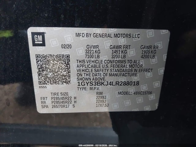 2020 CADILLAC ESCALADE 1GYS3BKJ4LR288018 Photo 8