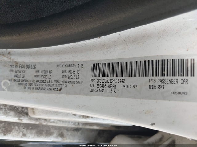 Aukcja sprzedaży 2016 Chrysler 200 Limited, vin: 1C3CCCAB1GN119442, numer aukcji: 44398142