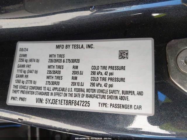 2024 TESLA MODEL 3 5YJ3E1ET8RF847225 Photo 8