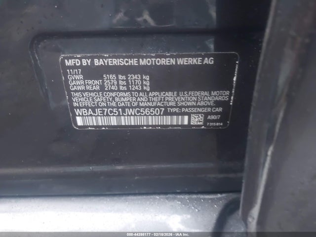 Продажа на аукционе авто 2018 Bmw 540i Xdrive, vin: WBAJE7C51JWC56507, номер лота: 44398177