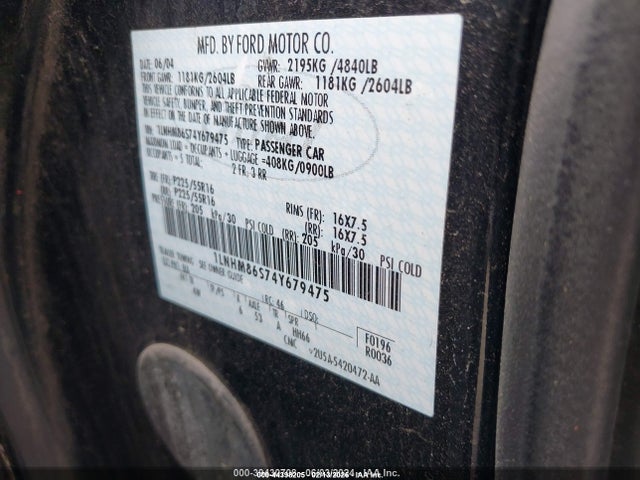 2004 LINCOLN LS 1LNHM86S74Y679475 Photo 8