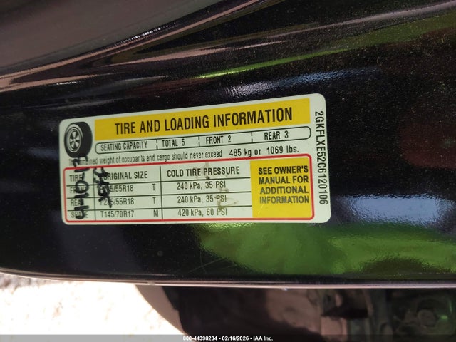 Aukcja sprzedaży 2012 Gmc Terrain Slt-2, vin: 2GKFLXE52C6120106, numer aukcji: 44398234