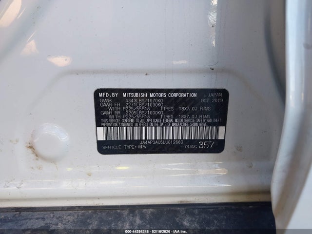 Продаж на аукціоні авто 2020 Mitsubishi Outlander Sport 2.0 Es, vin: JA4AP3AU5LU012669, номер лоту: 44398246