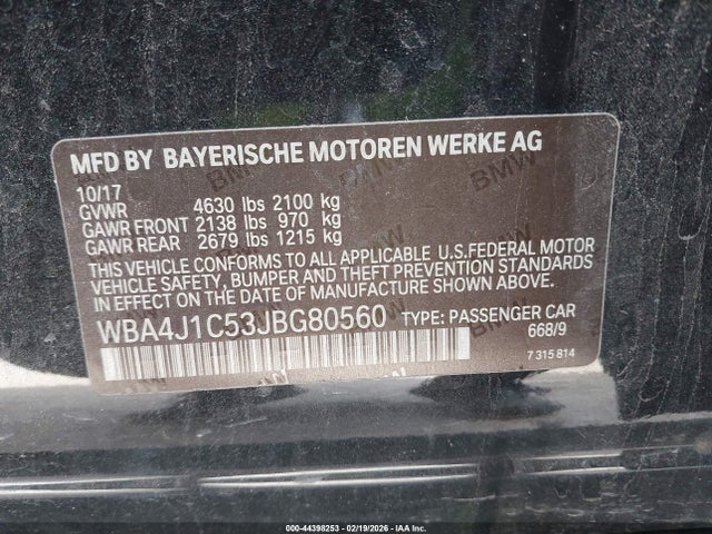2018 BMW 430I GRAN COUPE WBA4J1C53JBG80560 Photo 8