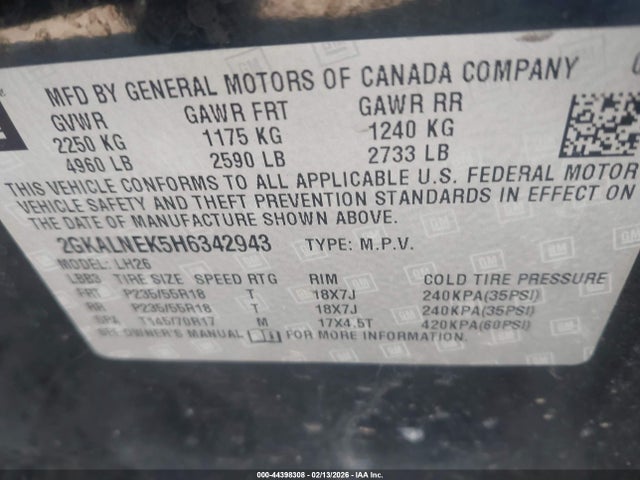 2017 GMC TERRAIN 2GKALNEK5H6342943 Photo 8