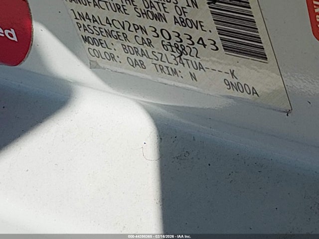 1N4AL4CV2PN303343 Nissan Altima Sr Vc-turbo Fwd