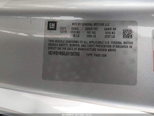 2018 CHEVROLET CAMARO 1G1FD1RS6J0156790 Photo 8