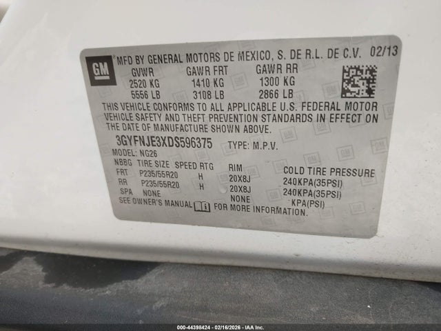 2013 CADILLAC SRX 3GYFNJE3XDS596375 Photo 8