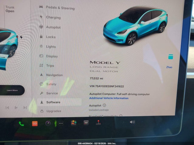 Продажа на аукционе авто 2022 Tesla Model Y Long Range Dual Motor All-wheel Drive, vin: 7SAYGDEE8NF341622, номер лота: 44398434