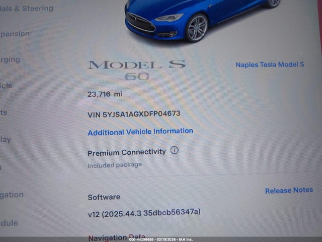 2013 TESLA MODEL S 5YJSA1AGXDFP04673 Photo 6