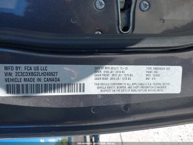 2020 DODGE CHARGER 2C3CDXBG2LH240627 Photo 8