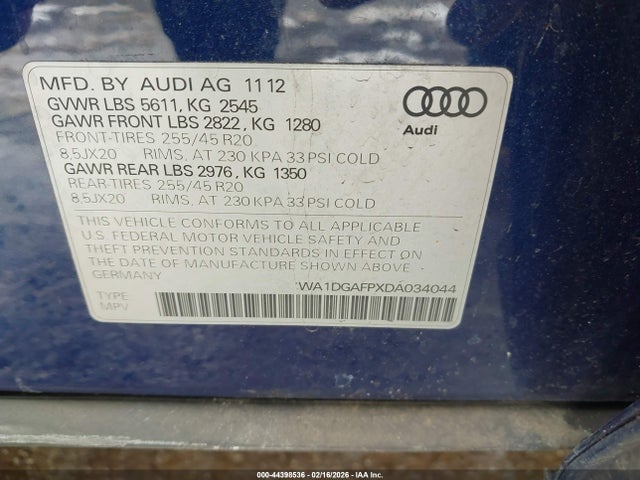 2013 AUDI Q5 WA1DGAFPXDA034044 Photo 8