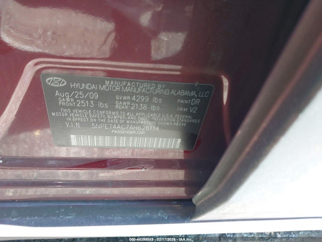 2010 HYUNDAI SONATA 5NPET4AC7AH626114 Photo 8