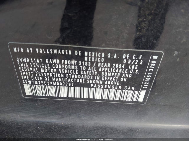 Volkswagen Jetta 1.5t Se 2023 3VW7M7BU3PM007797 Image 9